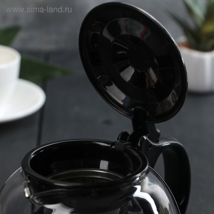 Чайник заварочный «Бетти», 800 мл, с ситечком, цвет черный Чайник заварочный «Бетти», 800 мл, с ситечком, цвет черный