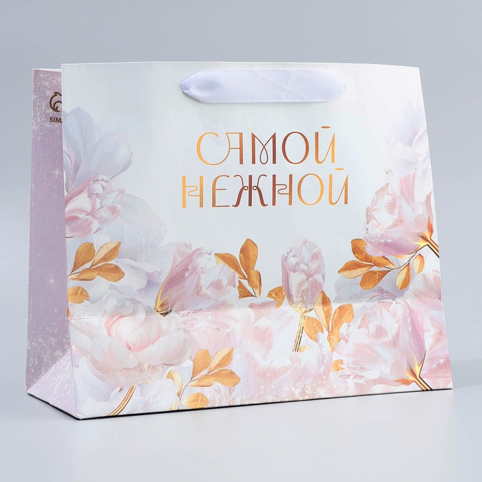 Пакет подарочный крафтовый с пластиковым окном, упаковка, «Самой нежной», 24 х 20 х 11 см Пакет подарочный крафтовый с пластиковым окном, упаковка, «Самой нежной», 24 х 20 х 11 см