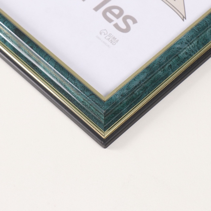 Фоторамка пластик Фоторамка пластик "Офис 2" 21х30 см, малахит