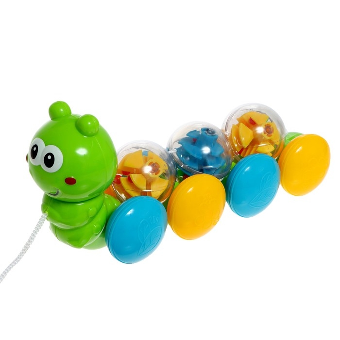 Каталка на веревке «Весёлый червячок» Каталка на веревке «Весёлый червячок»