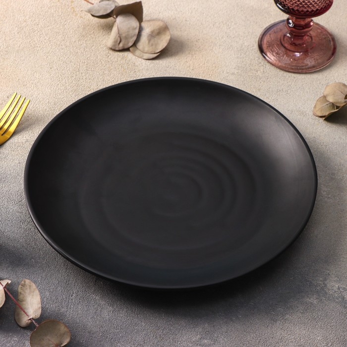Тарелка пластиковая «Чёрный Восток», d=25,5 см, цвет чёрный Тарелка пластиковая «Чёрный Восток», d=25,5 см, цвет чёрный