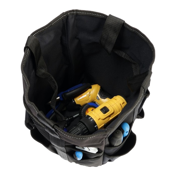 Сумка-органайзер ТУНДРА, круглая, для хранения и переноски инструмента, 19 карманов Сумка-органайзер ТУНДРА, круглая, для хранения и переноски инструмента, 19 карманов