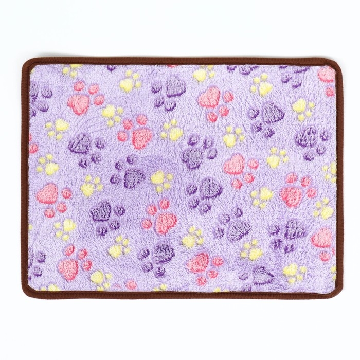 Коврик для отдыха животных, двусторонний (флис+ротанг), 40 х 30 см, сиреневый Коврик для отдыха животных, двусторонний (флис+ротанг), 40 х 30 см, сиреневый