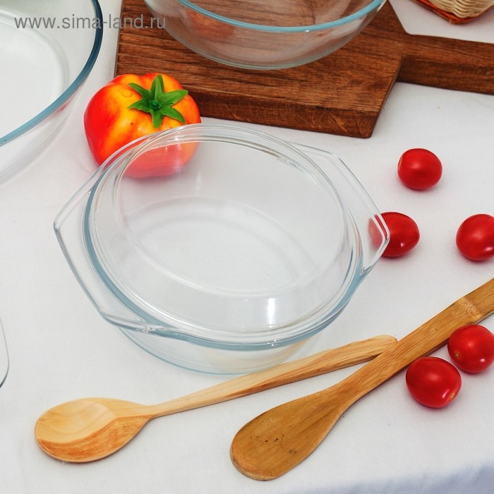 Кастрюля из жаропрочного стекла для запекания Доляна «Фуэго», 1 л, 20,7×18×8 см, с крышкой Кастрюля из жаропрочного стекла для запекания Доляна «Фуэго», 1 л, 20,7×18×8 см, с крышкой