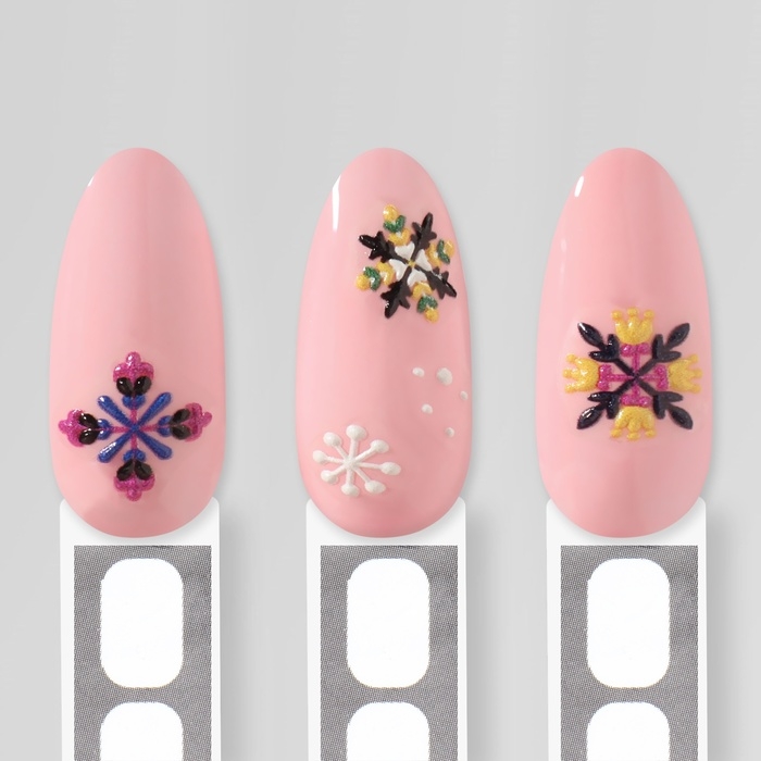 Наклейки для ногтей «Праздничное настроение», объёмные, разноцветные Наклейки для ногтей «Праздничное настроение», объёмные, разноцветные