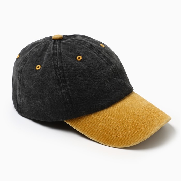 Кепка мужская MINAKU, цвет черный/жёлтый, р-р 56-58 Кепка мужская MINAKU, цвет черный/жёлтый, р-р 56-58