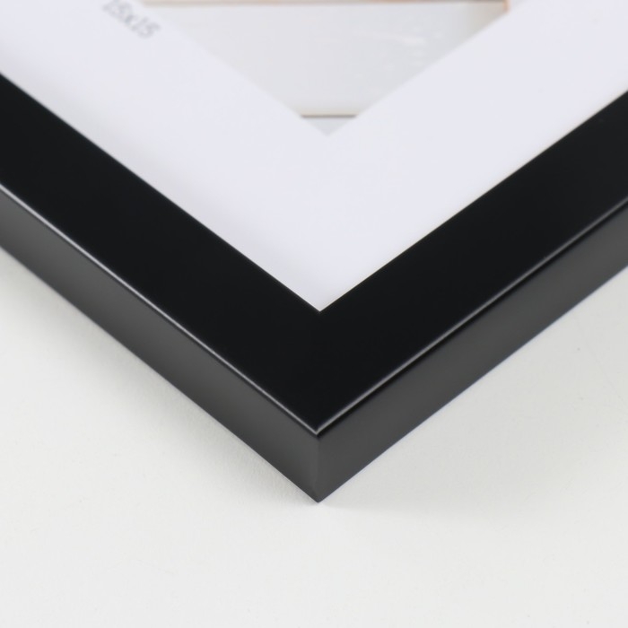 Фоторамка пластик Фоторамка пластик "МИРАМ" 15х15 см, 641877-3, чёрный (пластиковый экран)