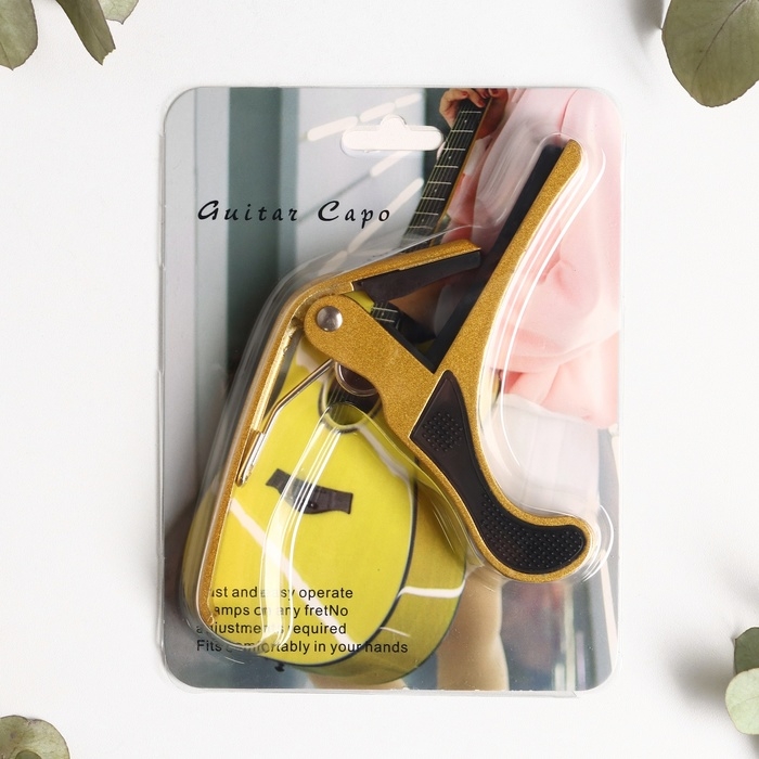 Каподастр для гитары Music Life золотой Каподастр для гитары Music Life золотой