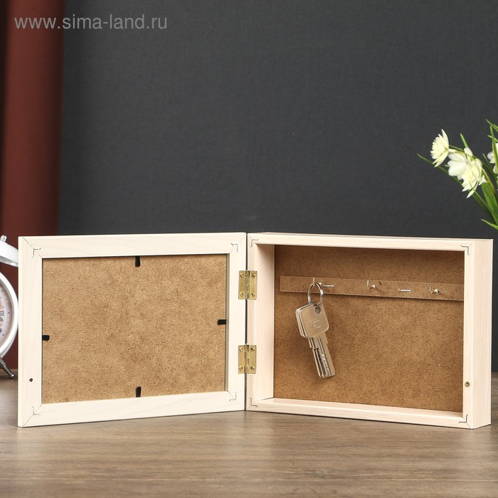 Ключница Ключница "Белые лодочки" 15х21 см молочный дуб