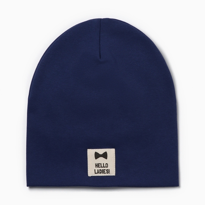 Шапка для девочки Шапка для девочки "Hello ladies", цвет индиго, размер 50-54