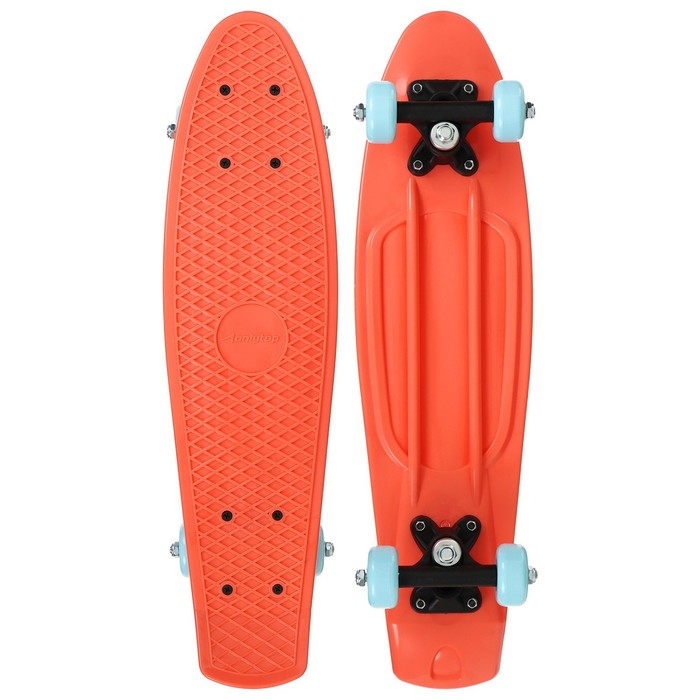 Пенниборд ONLITOP, 56х15 см, колёса PVC 50 мм, пластиковая рама, цвет оранжевый Пенниборд ONLITOP, 56х15 см, колёса PVC 50 мм, пластиковая рама, цвет оранжевый