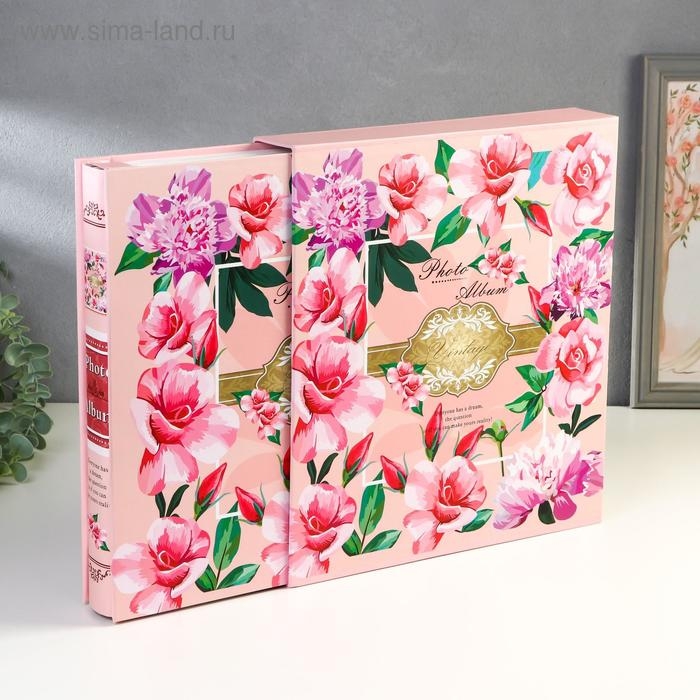 Фотоальбом на 500 фото 10х15 см Фотоальбом на 500 фото 10х15 см "Калейдоскоп цветов" в коробке МИКС 33,5х30х6 см