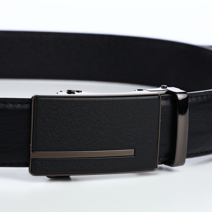 Ремень мужской, ширина 3,6 см, винт, пряжка автомат, цвет чёрный Ремень мужской, ширина 3,6 см, винт, пряжка автомат, цвет чёрный