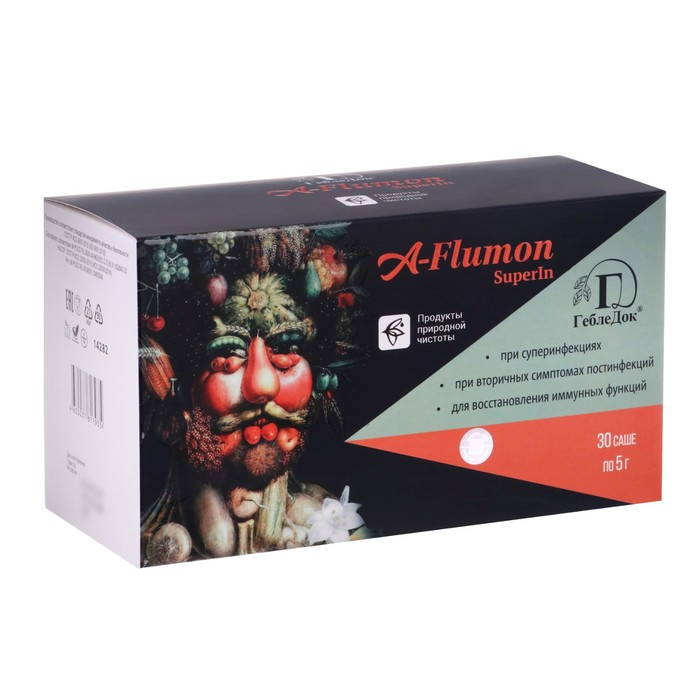 Концентрат пищевой A-Flumon SuperIn на основе растительного сырья, для иммунитета, 30 саше-пакетов по 5 г Концентрат пищевой A-Flumon SuperIn на основе растительного сырья, для иммунитета, 30 саше-пакетов по 5 г