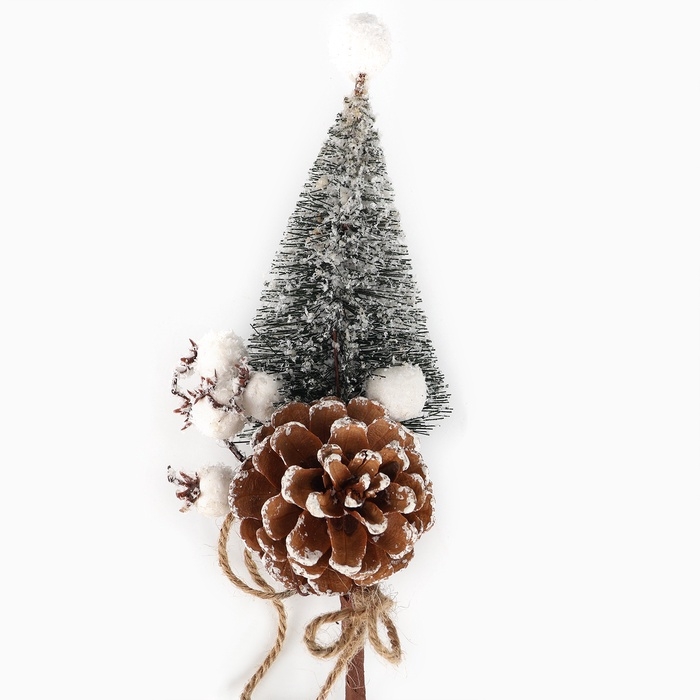 Новогодний декор, веточка  Новогодний декор, веточка "Зимние настроение" 29х9х8 см