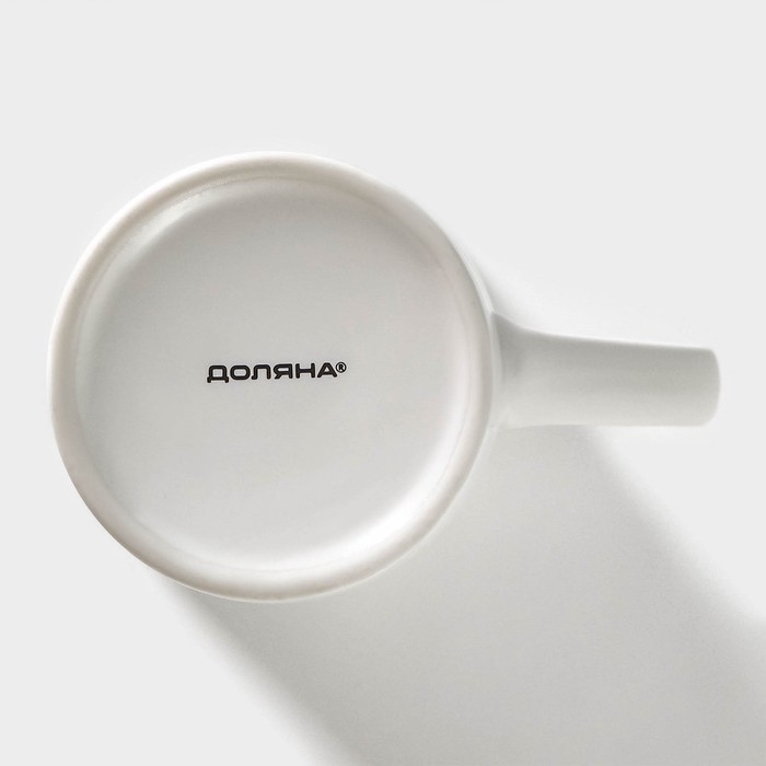 Кружка фарфоровая Доляна «Зонт на двоих», 380 мл, цвет белый Кружка фарфоровая Доляна «Зонт на двоих», 380 мл, цвет белый