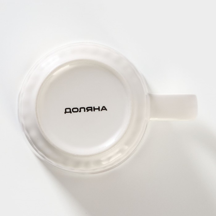 Кружка фарфоровая Доляна «Коты-аристократы», 350 мл, цвет белый Кружка фарфоровая Доляна «Коты-аристократы», 350 мл, цвет белый
