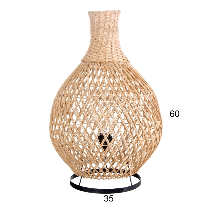 Светильник настольный из ротанга Светильник настольный из ротанга "Изящный" 1х120Вт, Е27, 35х35х60 см