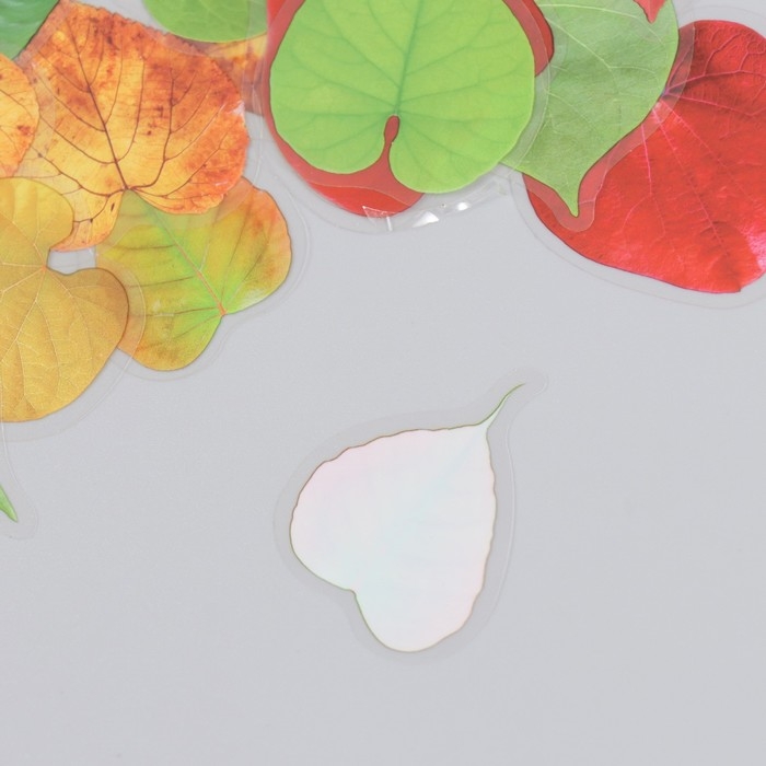 Наклейки для творчества пластик Наклейки для творчества пластик "Листья в форме сердца" набор 40 шт р-р 4-5 см