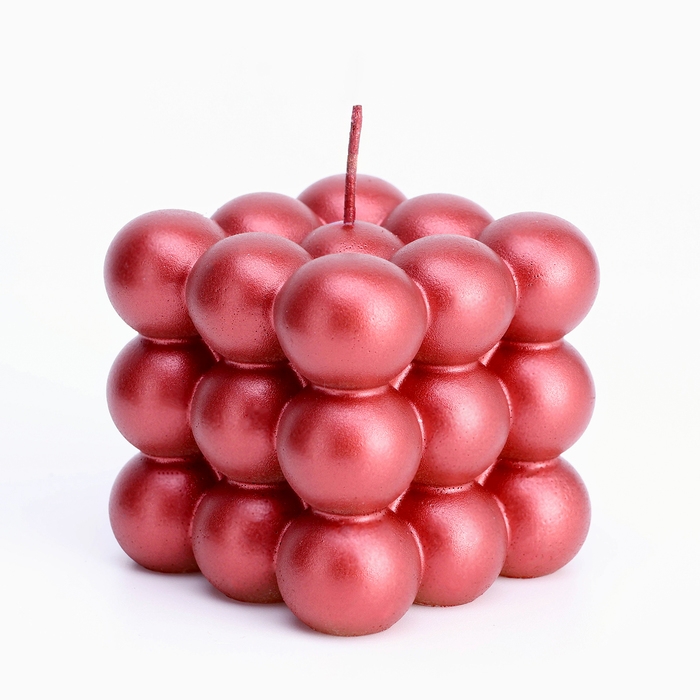 Свеча фигурная  Свеча фигурная "Баблс" большой куб, 5х5х5 см, красный