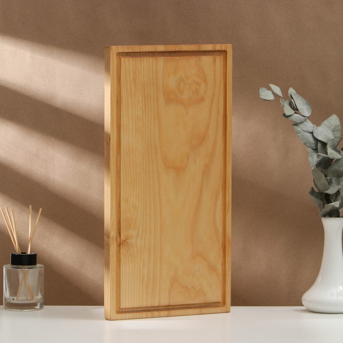 Доска разделочная деревянная с кровостоком Adelica, 40×20×2 см, покрыта маслом, цельная берёза Доска разделочная деревянная с кровостоком Adelica, 40×20×2 см, покрыта маслом, цельная берёза