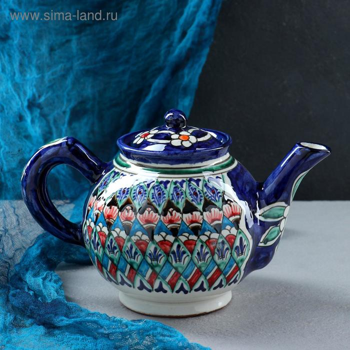 Чайник Риштанская Керамика Чайник Риштанская Керамика "Узоры", 1000 мл, микс