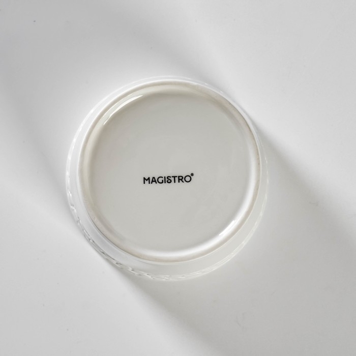 Банка для хранения сыпучих продуктов Magistro Rodos, 600 мл, 12,5&times;15,4 см, фарфоровая, цвет белый