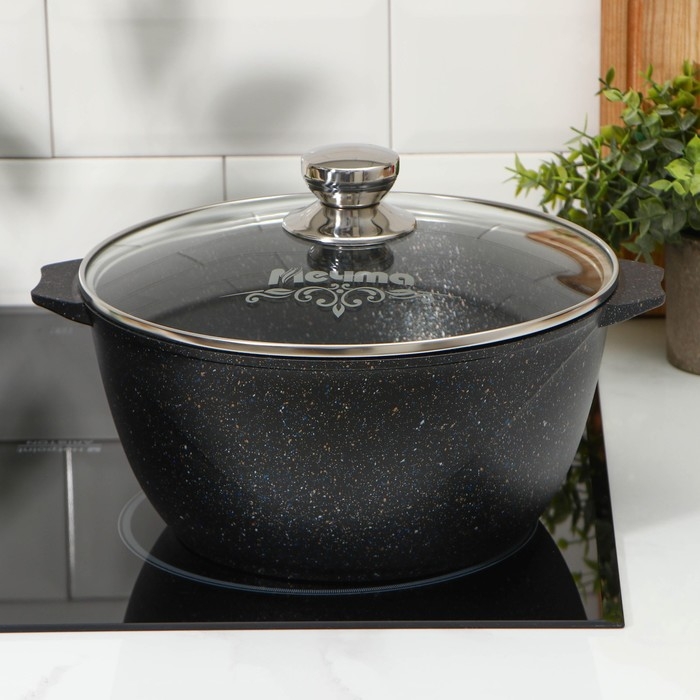 Кастрюля «Гранит Star», 5 л, d=26 см, h=13 см, антипригарное покрытие, тёмно-синий Кастрюля «Гранит Star», 5 л, d=26 см, h=13 см, антипригарное покрытие, тёмно-синий