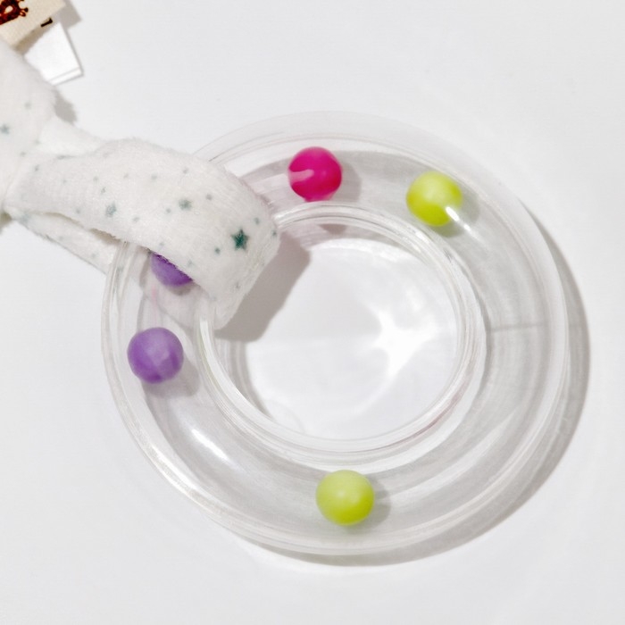 Комфортер - игрушка «Серый мишка», погремушка, прорезыватель, цвет серый, Крошка Я