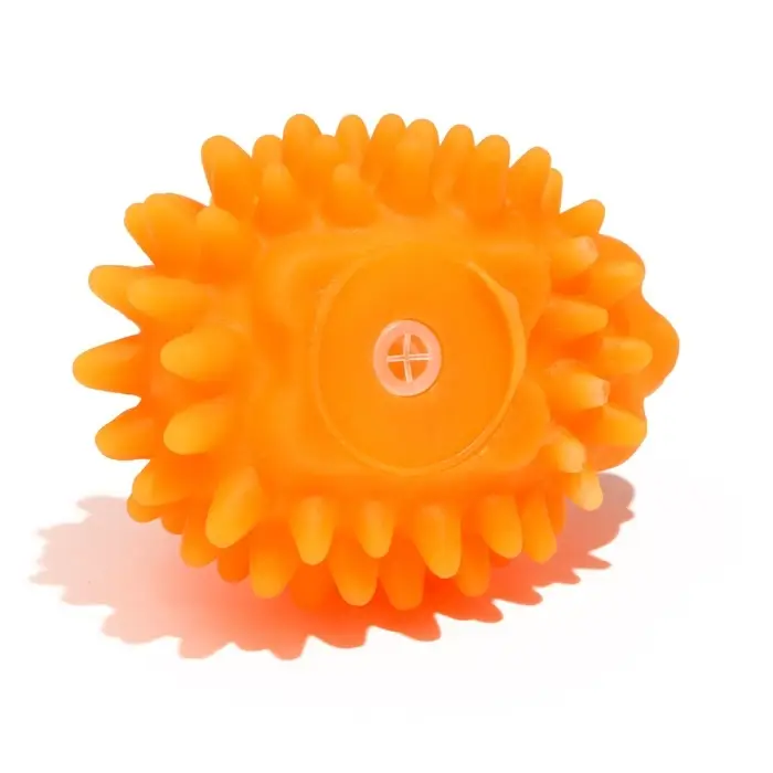Игрушка пищащая &laquo;Ёжик&raquo; мини для собак, 5 см, оранжевая