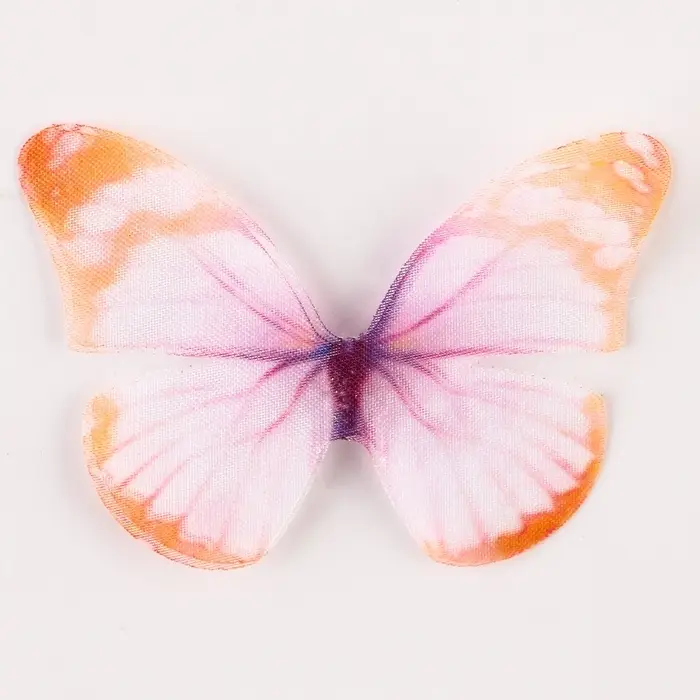 Декор для творчества &laquo;Бабочка&raquo;, двухслойный, набор 12 шт., размер 1 шт. &mdash; 5&times;4 см, цвет оранжевый