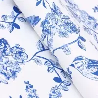 Пленка для цветов, "Весенний сад", бело-синий, 57х57 см