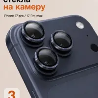 Защитное стекло для камеры Iphone 17 pro / 17 Pro max, цвет глубокий синий