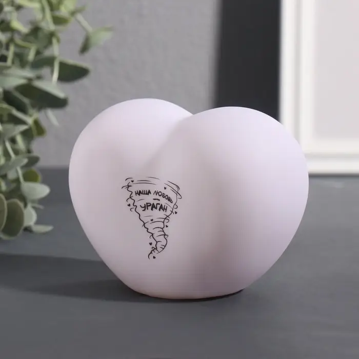 Фигурка световая RISALUX &laquo;Сердце. Ураган&raquo;, LED-ночник, 3хLR44, 8&times;11&times;7 см