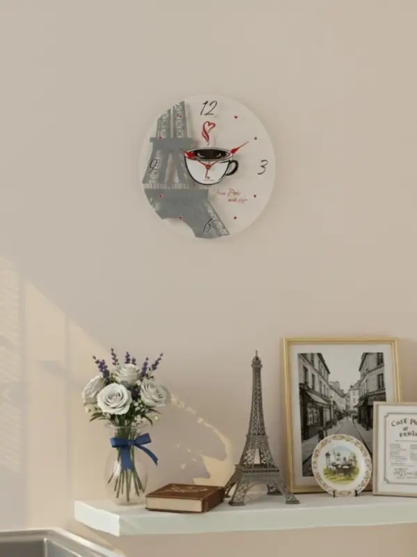 Часы настенные интерьерные &laquo;Париж&raquo;, d=39 см, прозрачные