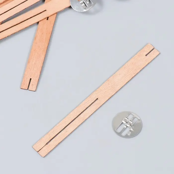 Фитиль с держателем двойной для свечи дерево 1.3&times;13 см