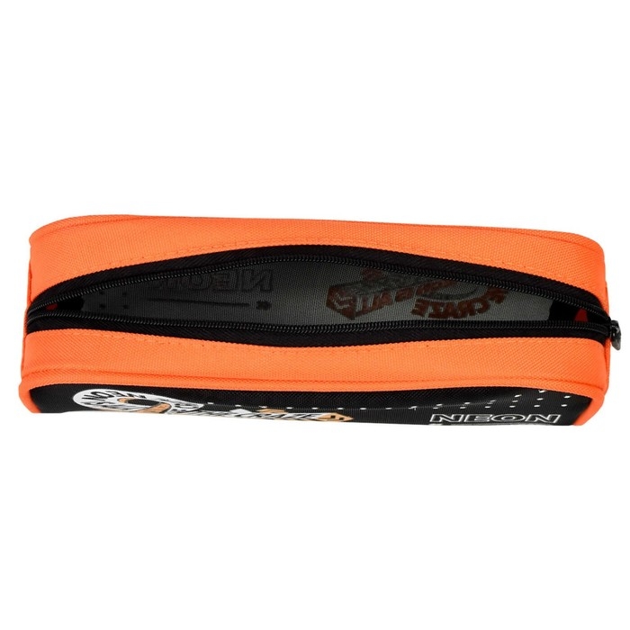 Пенал мягкий, 1 отделение, 60 х 200 х 90 мм, объёмный, Феникс  Пенал мягкий, 1 отделение, 60 х 200 х 90 мм, объёмный, Феникс "Неоновый оранжевый" чёрный/оранжевый 61935