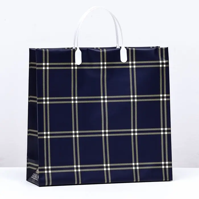 Пакет &laquo;Синяя клетка&raquo;, мягкий пластик, 29&times;30 см, 100 мкм