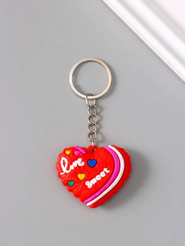Брелок для ключей «Сердце с надписью - love», резина, 4×3×1.4 см, МИКС Брелок для ключей «Сердце с надписью - love», резина, 4×3×1.4 см, МИКС
