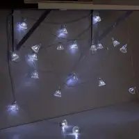 Гирлянда &laquo;Нить&raquo; 4 м с насадками &laquo;Колокольчик&raquo;, IP20, прозрачная нить, 20 LED, свечение белое, 8 режимов, 220 В