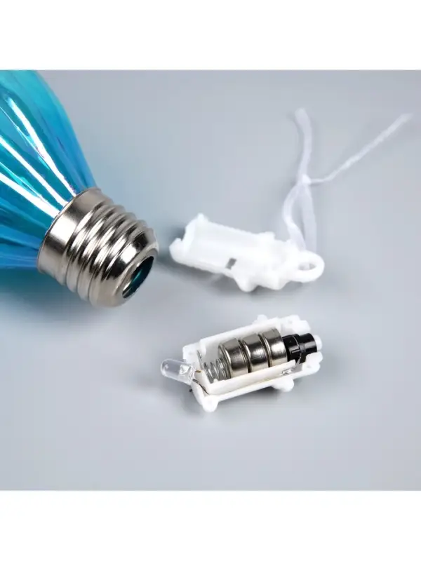 Набор ёлочных шаров &laquo;Северное сияние&raquo;, 3 шт., d=7 см, 3 LED, от батареек AG13&times;9, свечение тёплое белое