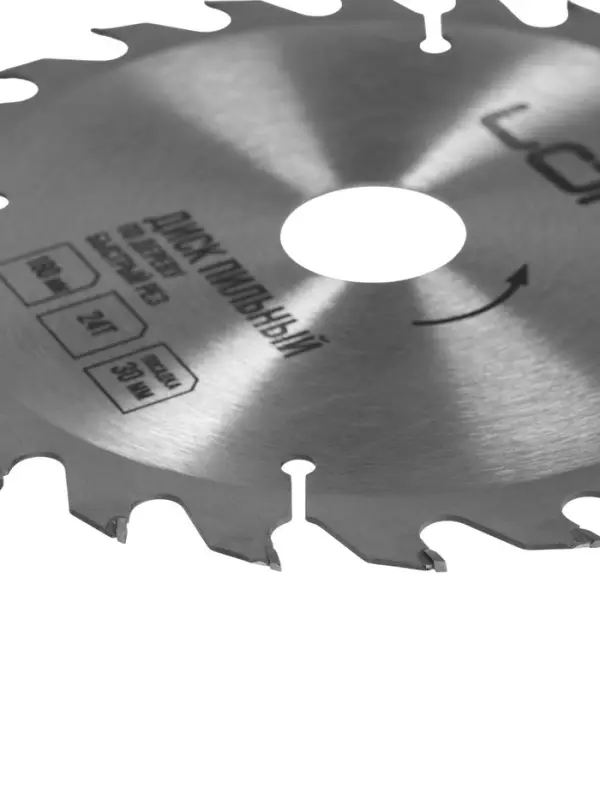 Диск пильный по дереву ЛОМ, быстрый рез, 180&times;30 мм (кольца на 20, 16), 24 зуба