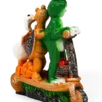 Садовая фигура из полистоуна &laquo;Зверюшки на самокате&raquo;, 30&times;10.5&times;28 см