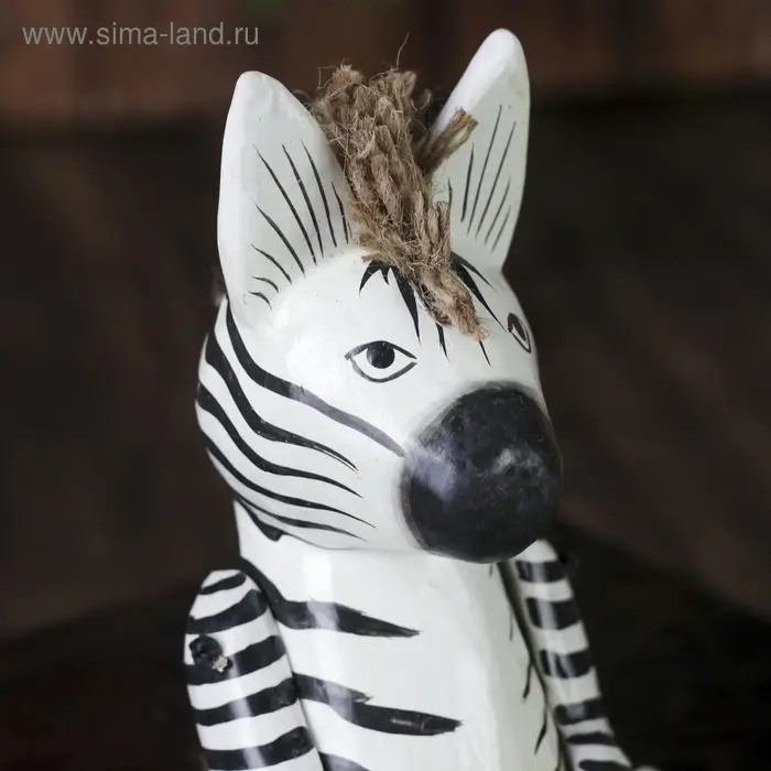 Сувенир "Зебра" висячие лапки, дерево 4,5х9х25 см