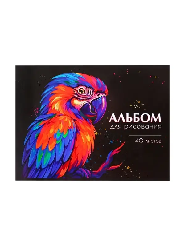 Альбом для рисования Calligrata, А4, 40 листов на скрепке, МИКС