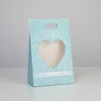Переноска для цветов Love, голубая, 24&times;12.5&times;37 см