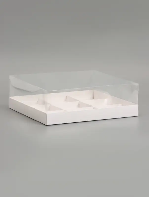 Коробка для муссовых пирожных 9 штук 30&times;30&times;8, Белый