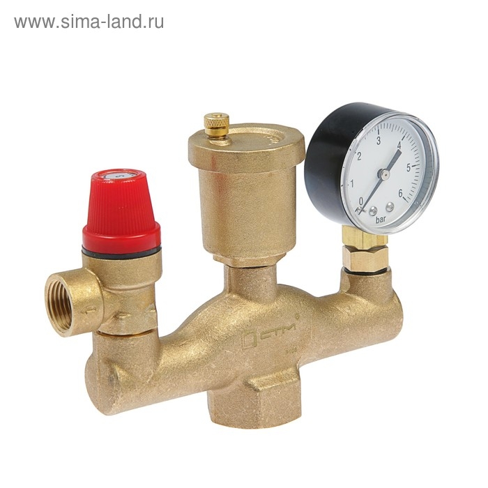 Группа безопасности Группа безопасности "СТМ" ТЕРМО, для котлов отопления, 1", Ш - образная