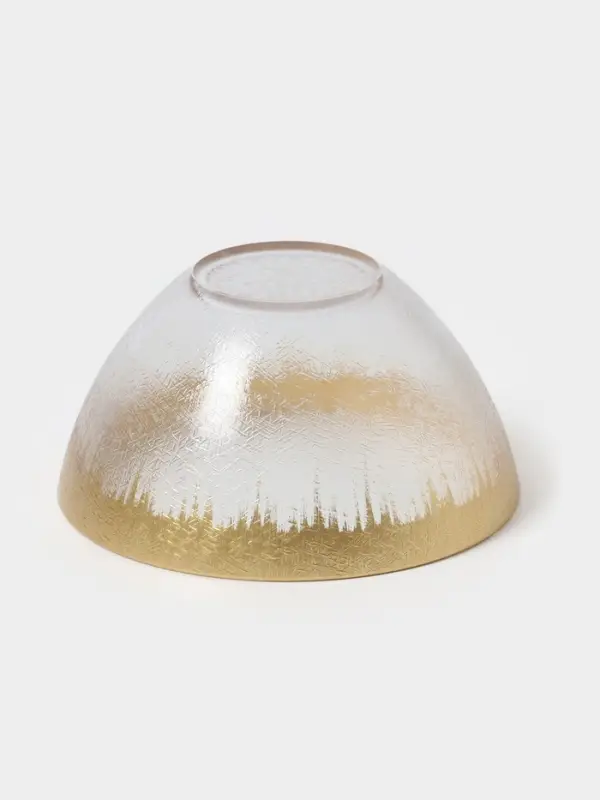 Салатник &laquo;Бурлеск&raquo;, 600 мл, d=15 см, стекло, прозрачный, золотистый