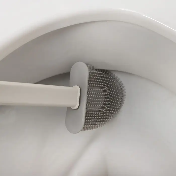 Ёршик для унитаза Доляна &laquo;Лилу&raquo;, настенный, силиконовый, 4.3&times;9.5&times;36 см, белый